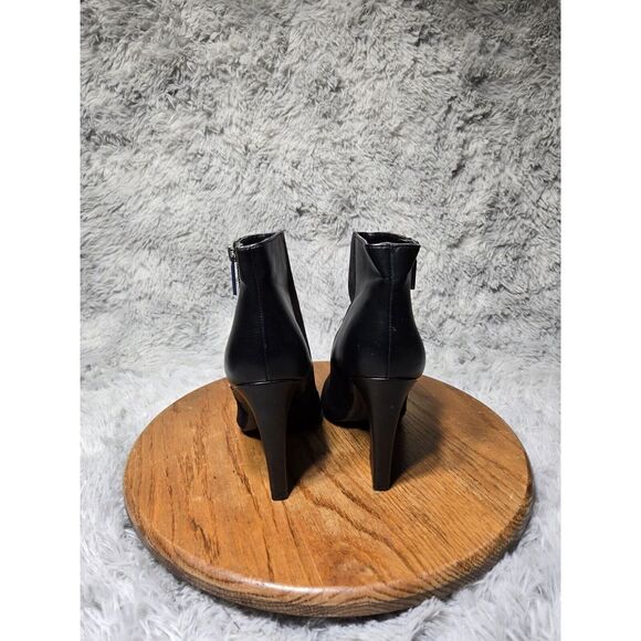 Nine West Blushing Black Zip Booties Heels Women's Size 8.5 M Formal Walking - Picture 4 of 9